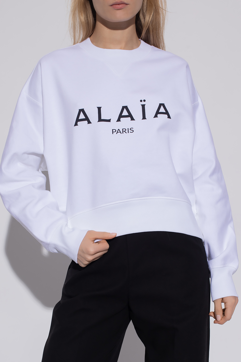 Alaïa Sweatshirt with logo | SchaferandweinerShops | Women's Alaïa Sweatshirt with logo | SchaferandweinerShops | Women's